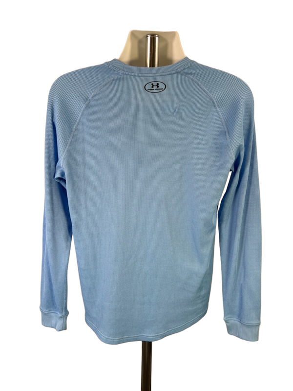 Under Armour Men's Light Blue Waffle Long Sleeve Crewneck Shirt - M image 2