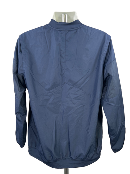 Nike Air Jordan Men's Blue University Of Michigan Vented Windbreaker Jacket - L image 2