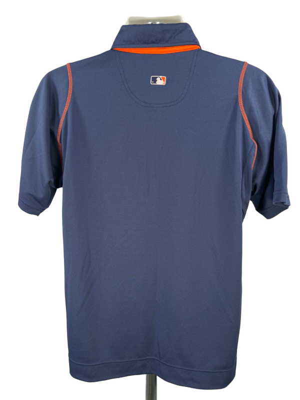 Nike Men's Blue/Orange Dri-Fit MLB Detroit Tigers Short Sleeve Polo Shirt - M image 2