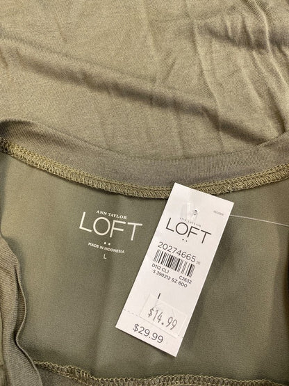 LOFT Women’s Green Pocket Front Sleeveless Tank Top - L image 3