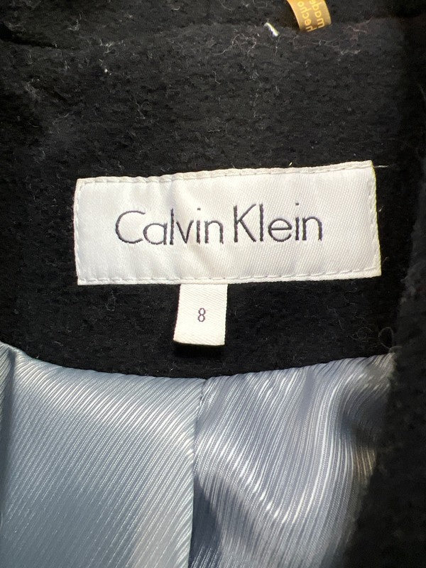 Calvin Klein Women’s Black Wool Blend Button Up Coat - 8 image 3