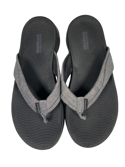 Skechers Women's Black/Gray Goga Mat Flip Flops - 10 image 3
