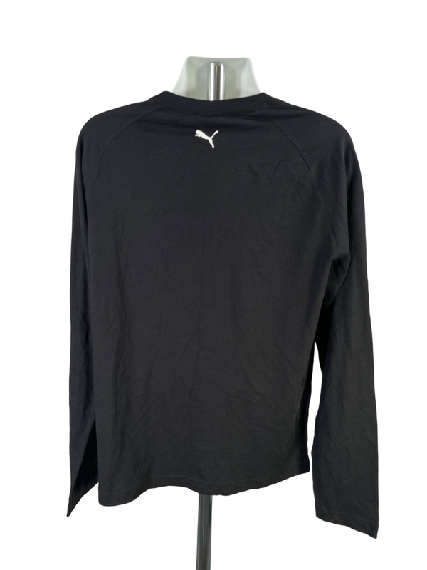 Puma Men's Black Relaxed Logo Long Sleeve Tee Shirt - L image 2