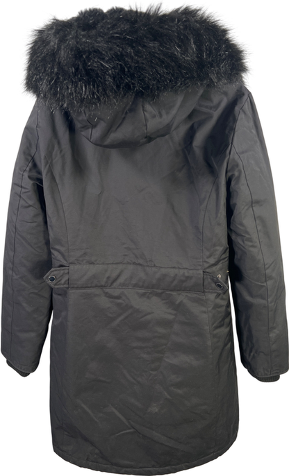 1 Madison Expedition Womens Black Double Zip Insulated Heritage Parka Jacket - M image 3