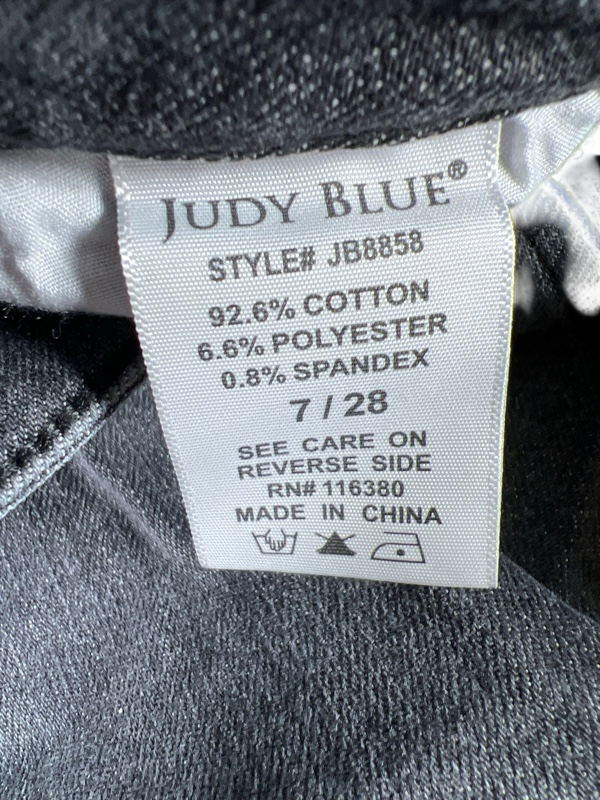 Judy Blue Women's Gray Skinny Fit Denim Jeans - 7/28 image 4