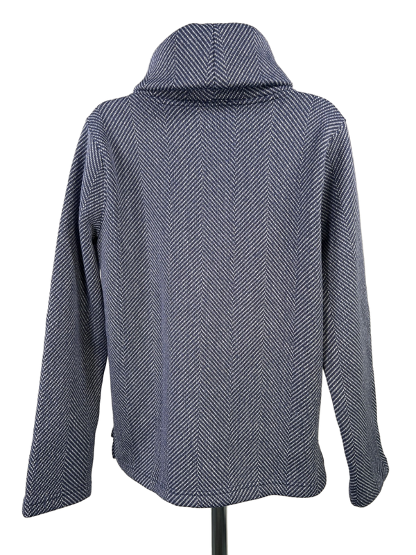 J.Crew Women's Blue Mercantile Funnelneck Long Sleeve Pullover Sweater - M image 2