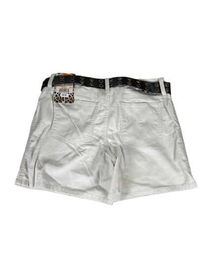 Mudd Jeans Women's Beige/Ivory Limbo Hip Hugger Belted Shorts - 9 image 2