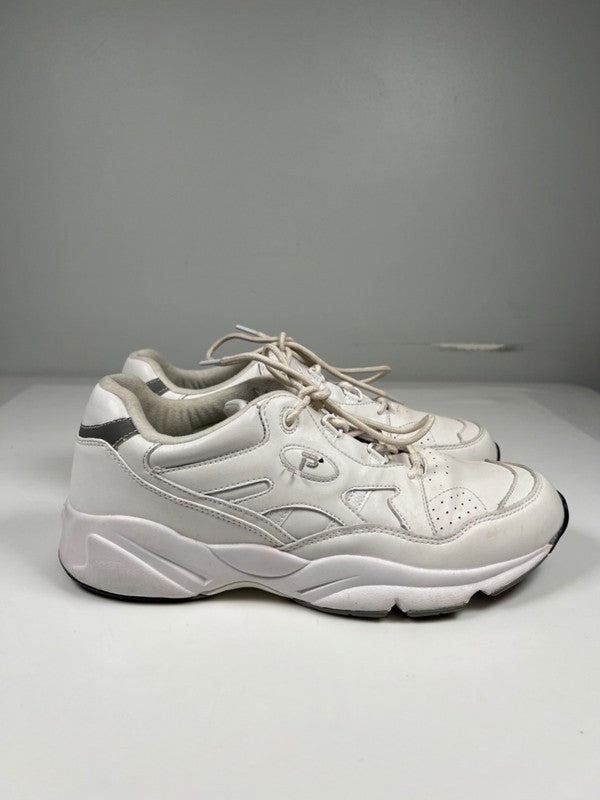 Propet Women's White Stability Walker Lace Up Comfort Walking Shoes - 11