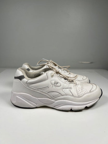 Propet Women's White Stability Walker Lace Up Comfort Walking Shoes - 11