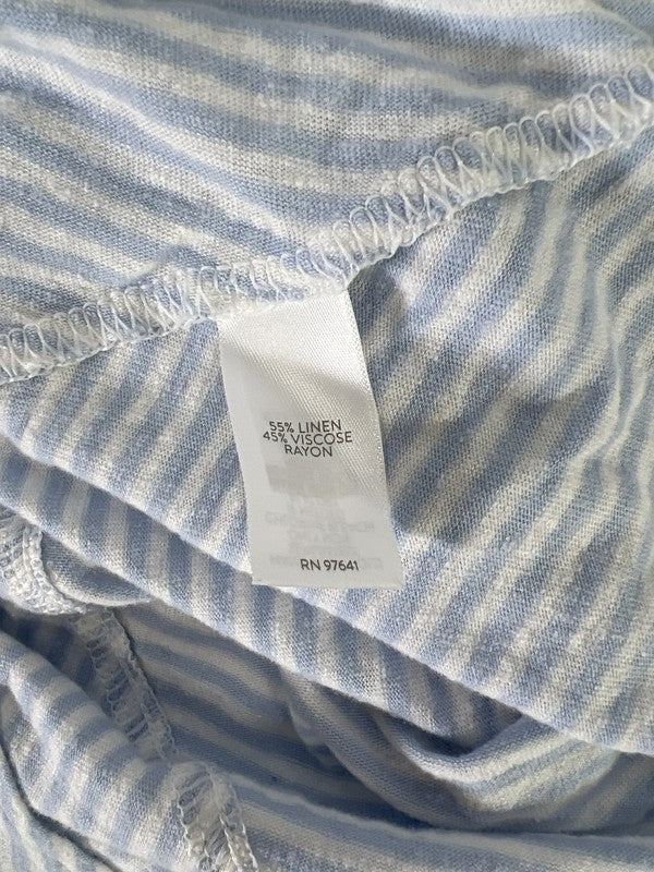 J. Jill Women’s Blue Striped Tie Front Shirt - Petite M image 4