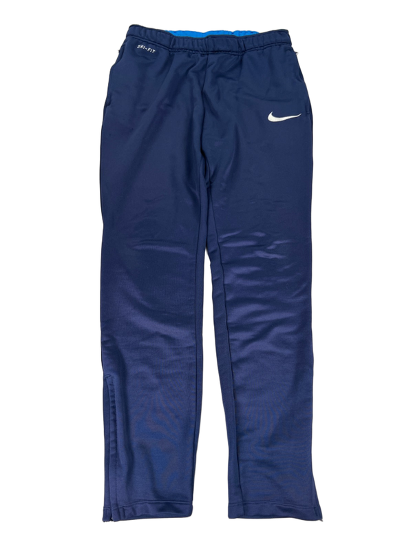 Nike Men's Blue Dri-Fit Academy Tech Zip Ankle Trouser Sweatpants - M