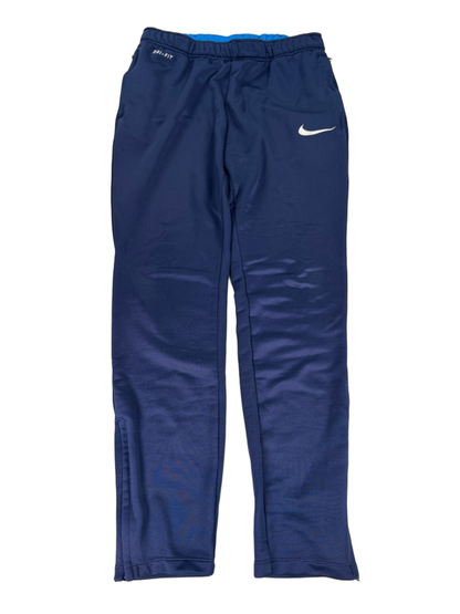 Nike Men's Blue Dri-Fit Academy Tech Zip Ankle Trouser Sweatpants - M