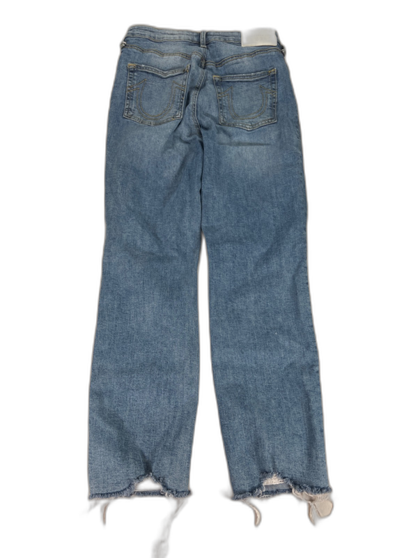 True Religion Women's Light Wash Starr Bite Out Cropped Distressed Jeans - 29 image 2