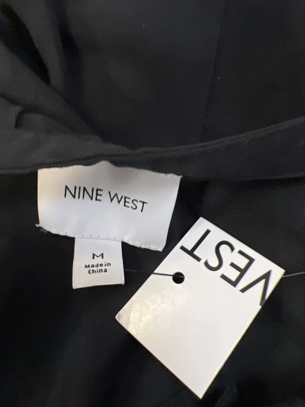 Nine West Women's Black Roll Up Sleeve Lightweight Jacket - M image 3