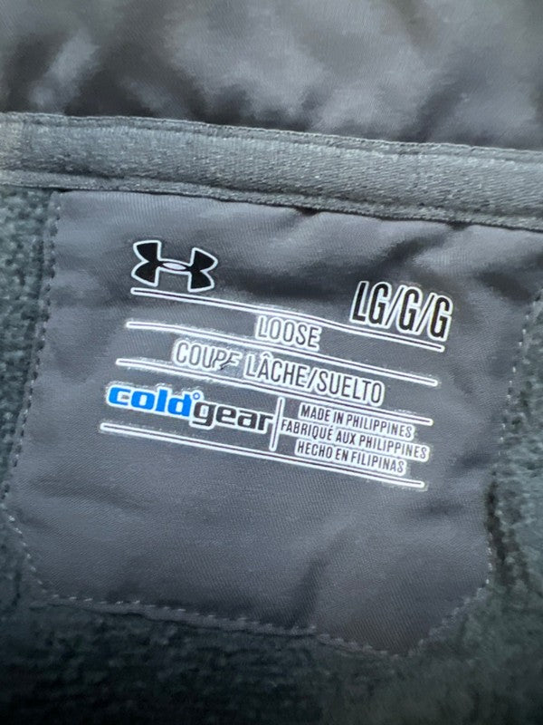 Under Armour Men's Gray Coldgear Specialist Storm Quarter Button Sweater - L image 3