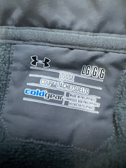Under Armour Men's Gray Coldgear Specialist Storm Quarter Button Sweater - L image 3