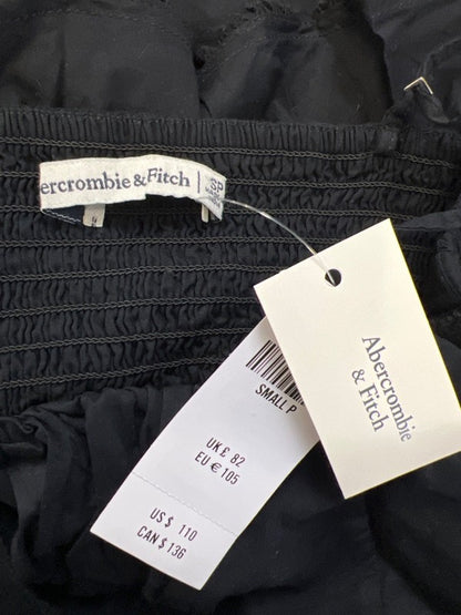 Abercrombie & Fitch Women's Black V Neck Ruffle Tiered Mini Dress - S Petite image 3