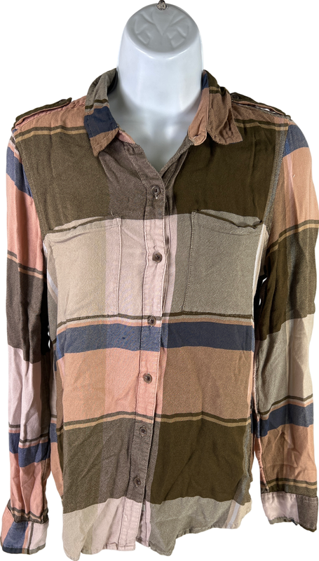 Lucky Brand Women’s Multi-Color Plaid Button Up Shirt - S