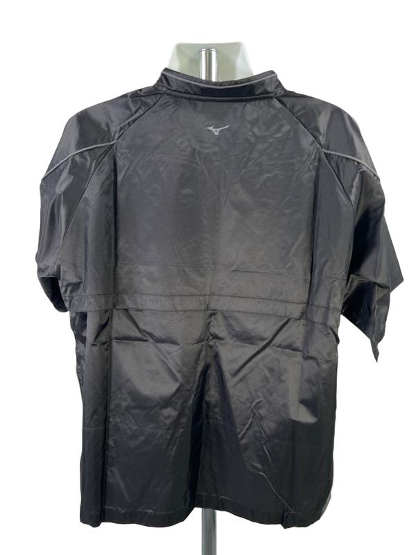 Mizuno Men's Black Teamwear Quarter Zip Short Sleeve Batting Jacket - L image 2