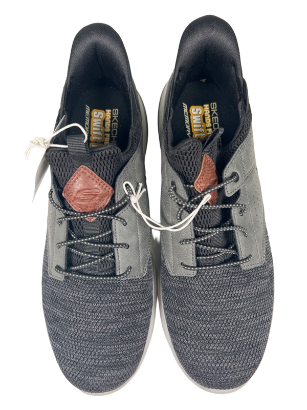 Skechers Men's Black/Gray Swift Fit Hands Free Walking Shoes - 11 image 3