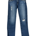 Adriano Goldschmied Women's Medium Wash Cigarette Slit Roll Up Jeans - 27