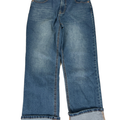 Frye Women's Medium Wash High Rise Cuffed Straight Leg Jeans - 6/28