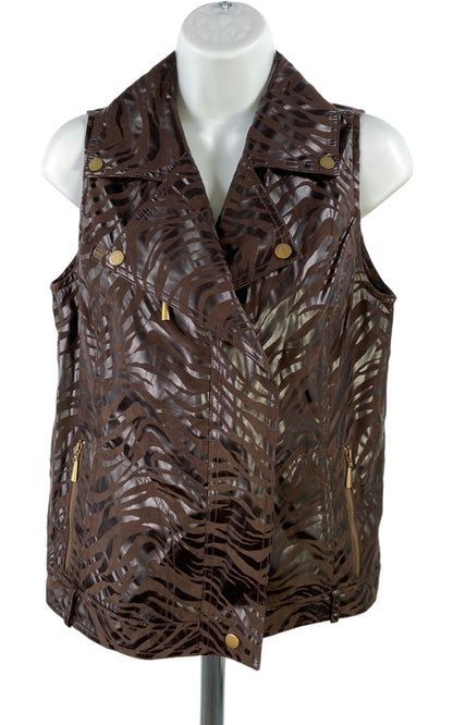 Zenergy by Chico’s Women’s Brown Sleeveless Full Zip Vest - 0/US S image 2
