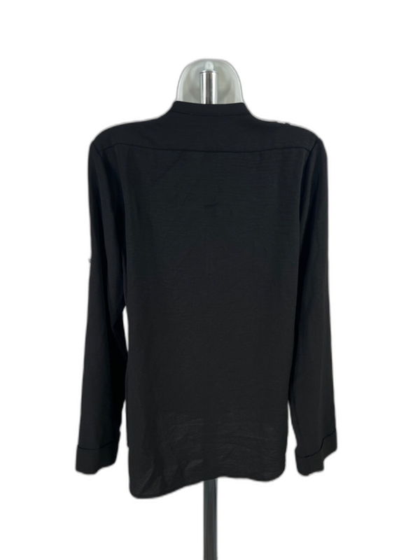 Calvin Klein Women's Black Long Sleeve Button Up Shirt - S image 2