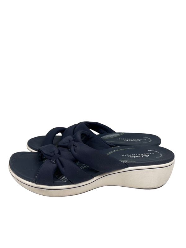 Clarks Cloudsteppers Women's Blue/White Breeze Rae Cam Slide On Sandals - 7 image 5