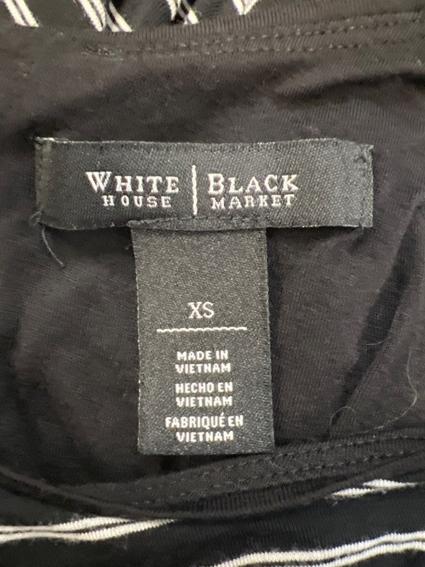 White House Black Market Women's Black/White Sleeveless Lined Maxi Dress - XS image 3