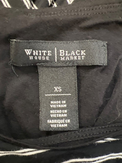 White House Black Market Women's Black/White Sleeveless Lined Maxi Dress - XS image 3