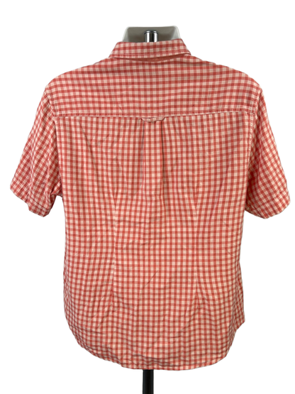Tommy Bahama Men's Pink/Coral Checkered Island Modern Fit Button Up Shirt - L image 2