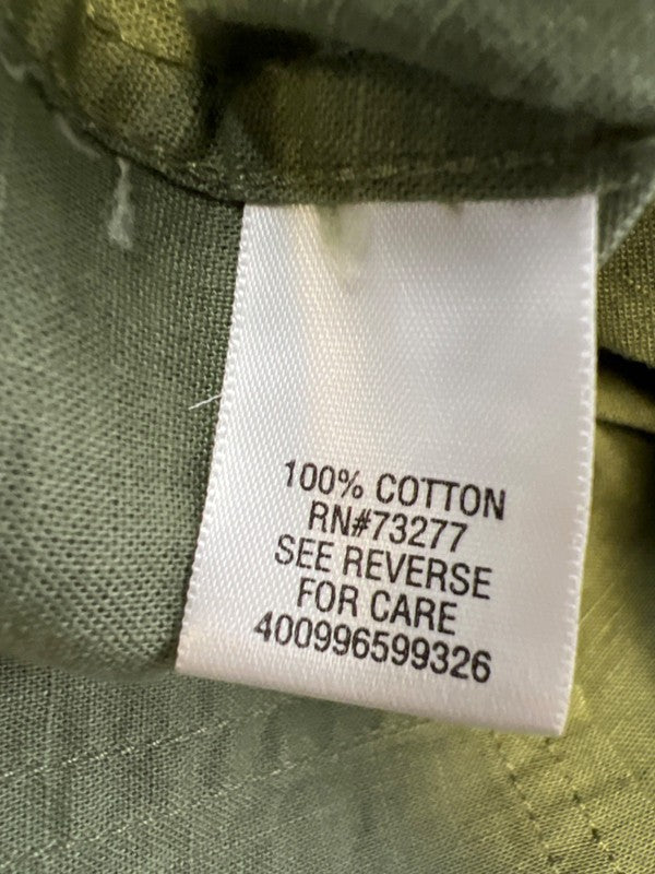 Croft & Barrow Men's Green Woven Short Sleeve Button Up Shirt - M image 4