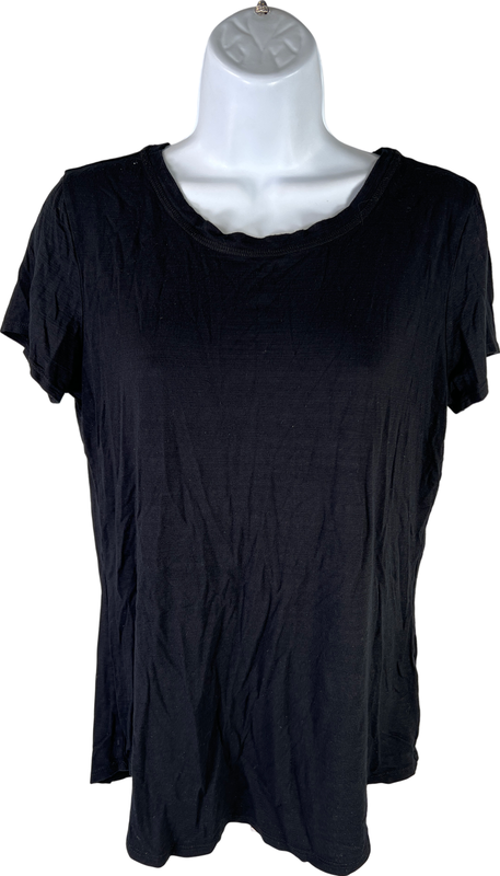 Athleta Women’s Black Short Sleeve Openback T-Shirt - S