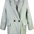 Old Navy Women’s Light Blue Wool Blend Fuzzy Overcoat - S
