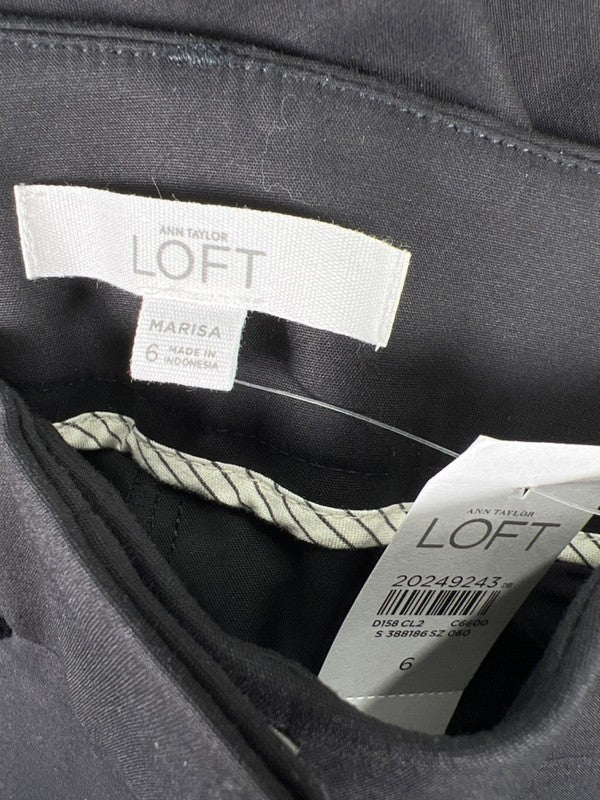 Loft Women's Black Cropped Marisa Riviera Dress Pants - 6 image 3