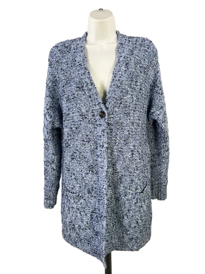 J.Jill Women's Blue Long Sleeve One Button Cardigan Sweater - XS