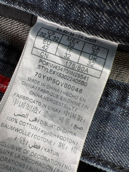 Guess Men's Dark Wash Rowland Fit Relaxed Straight Denim Jeans - 32x32 image 4