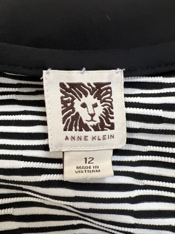 Anne Klein Women’s Black/White Sleeveless Keyhole Front Sheath Dress - 12 image 3