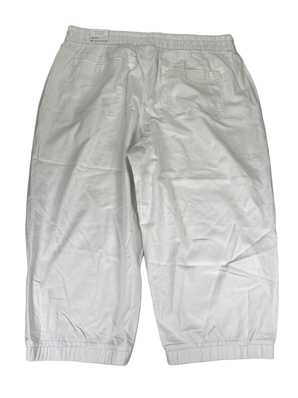 Lane Bryant Women's White Soft Slub Mid Rise Capri Pants - 18/20 image 2