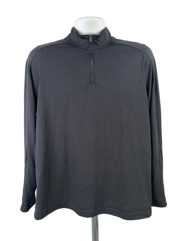 Under Armour Men's Black Long Sleeve 1/4 Zip Tech HeatGear Athletic Shirt - L