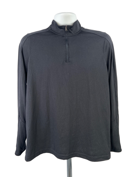 Under Armour Men's Black Long Sleeve 1/4 Zip Tech HeatGear Athletic Shirt - L