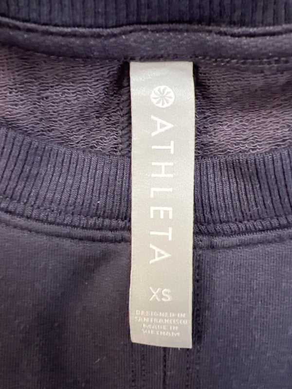 Athleta Women's Dark Purple Samsara Side Tie Sweatshirt - XS image 3