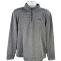 Under Armour Men's Gray Striped Quarter Zip Pullover Sweateshirt - XL