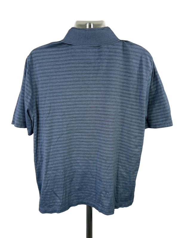 Jos A Bank Men's Blue Traveler Traditional Fit Short Sleeve Polo Shirt - L image 2