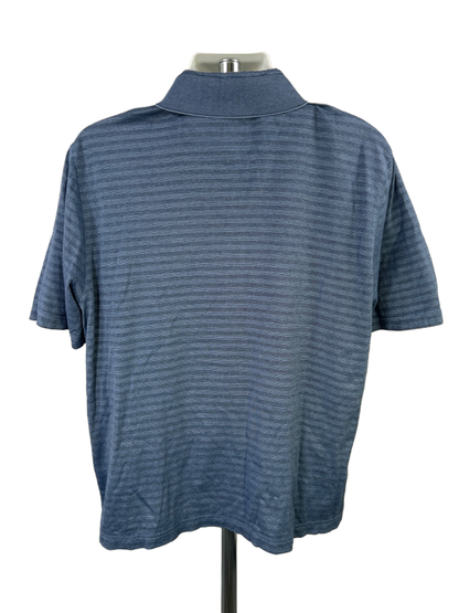 Jos A Bank Men's Blue Traveler Traditional Fit Short Sleeve Polo Shirt - L image 2