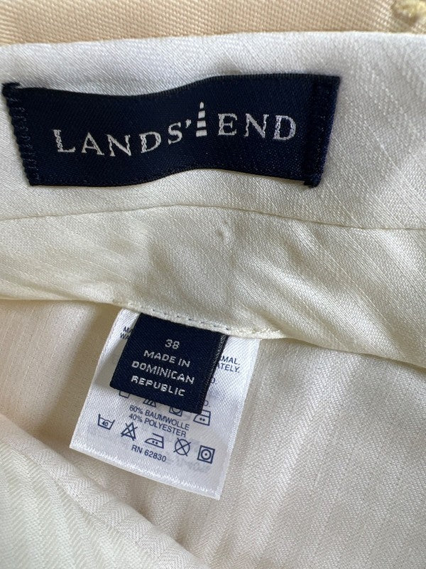 Lands End Men's Yellow Tailored Twill Dress Pants - 38x29 image 3