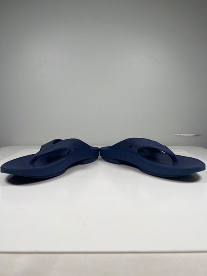 OOFOS Unisex Blue Arch Support Comfort Flip Flops - Men's 13 image 6