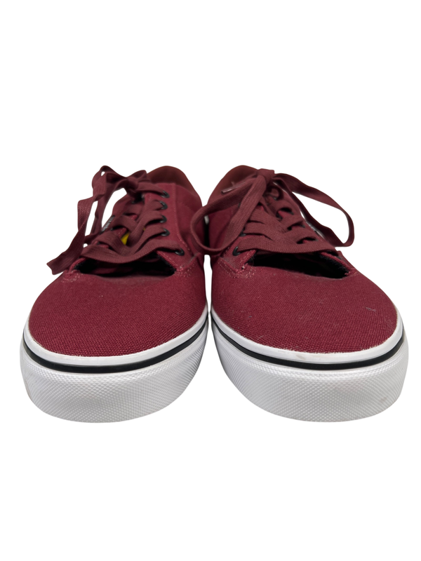 Vans Men's Burgundy/Red Lace Up Low Top Canvas Sneakers - 10 image 2