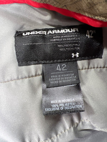 Under Armour Men's Beige Plaid Golf Shorts Polyester - 42 image 3